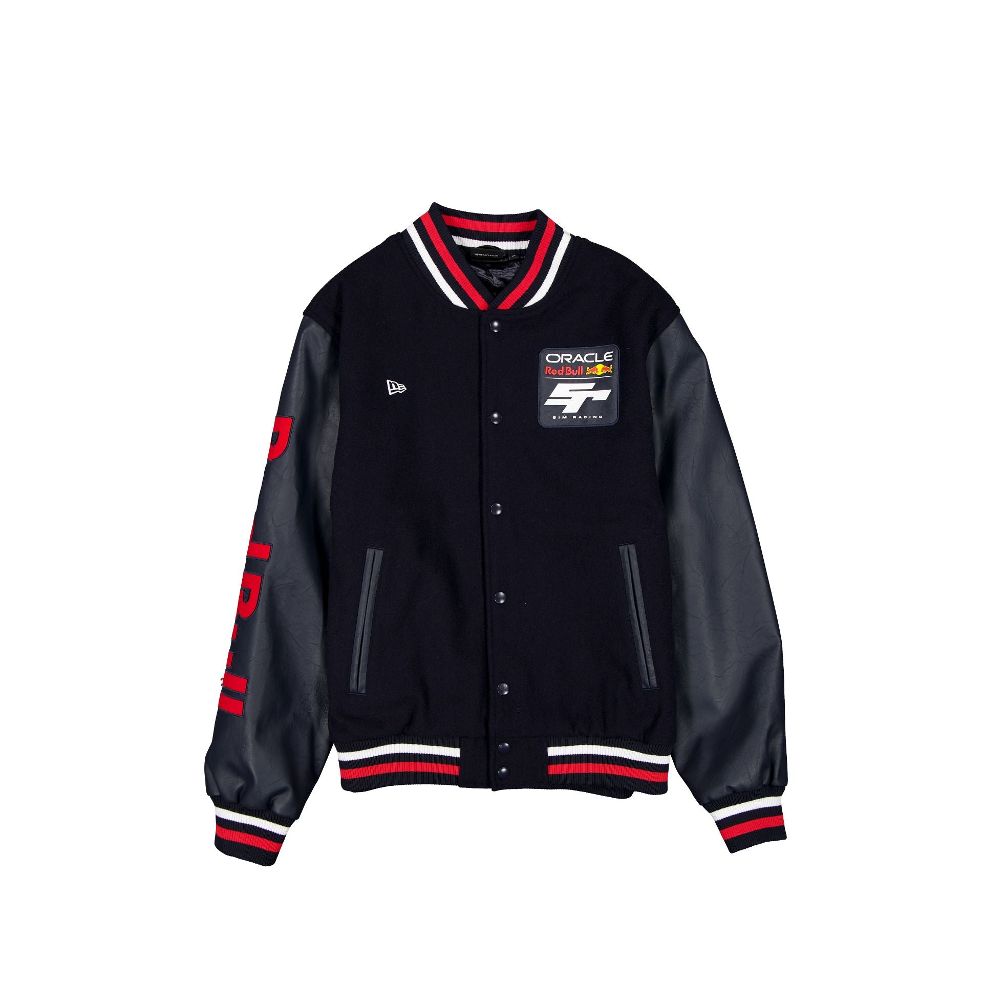 Premium Oracle Red Bull Sim Racing Wool Varsity Jacket