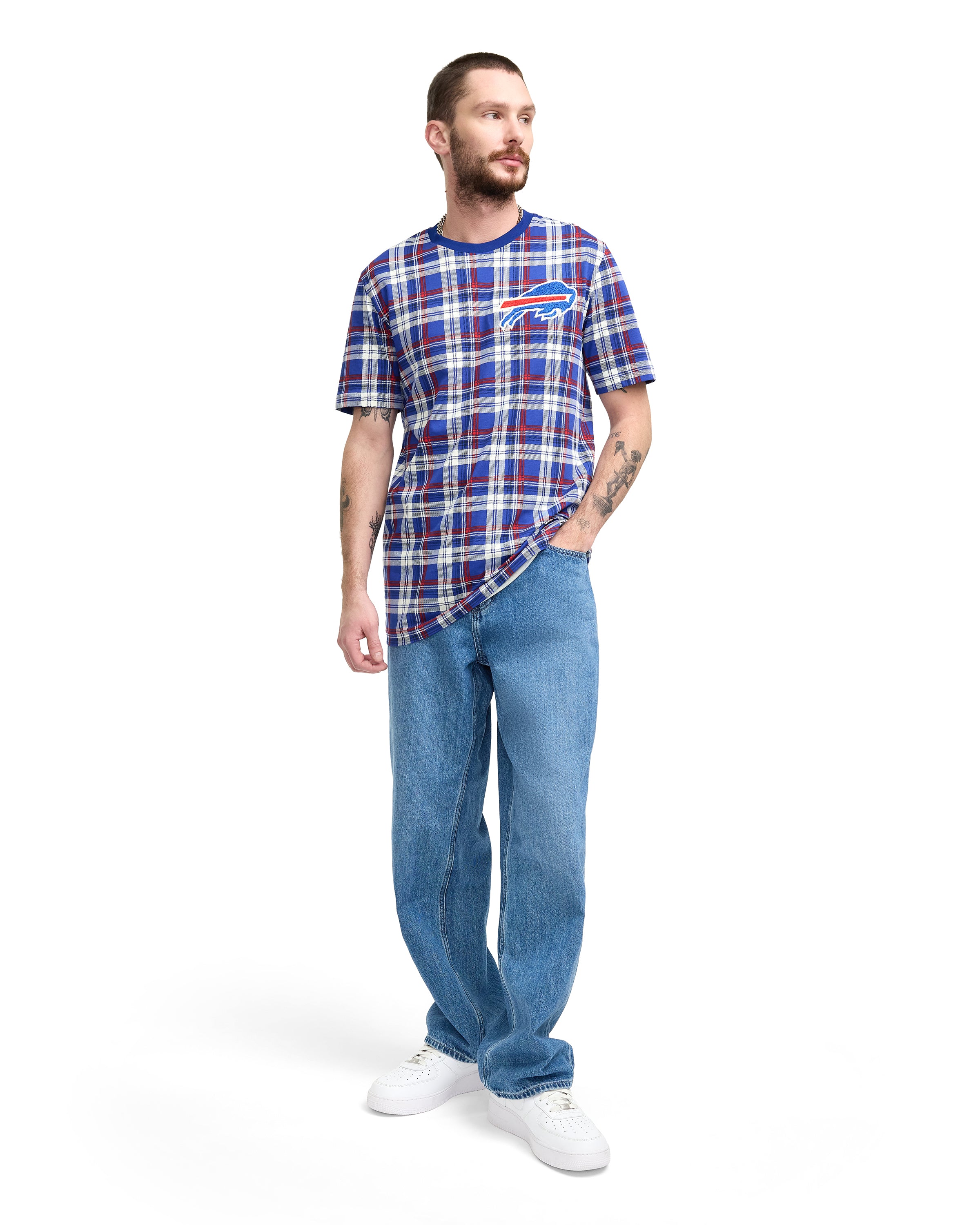 Premium Buffalo Bills 3rd Down Plaid T-Shirt