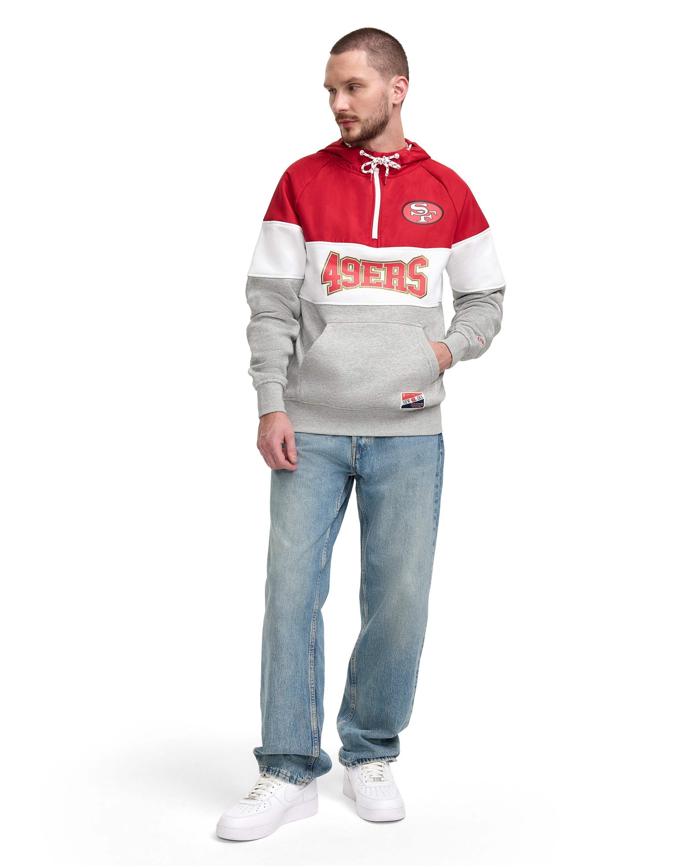 Premium Chicago Bears Throwback Color Block Hoodie