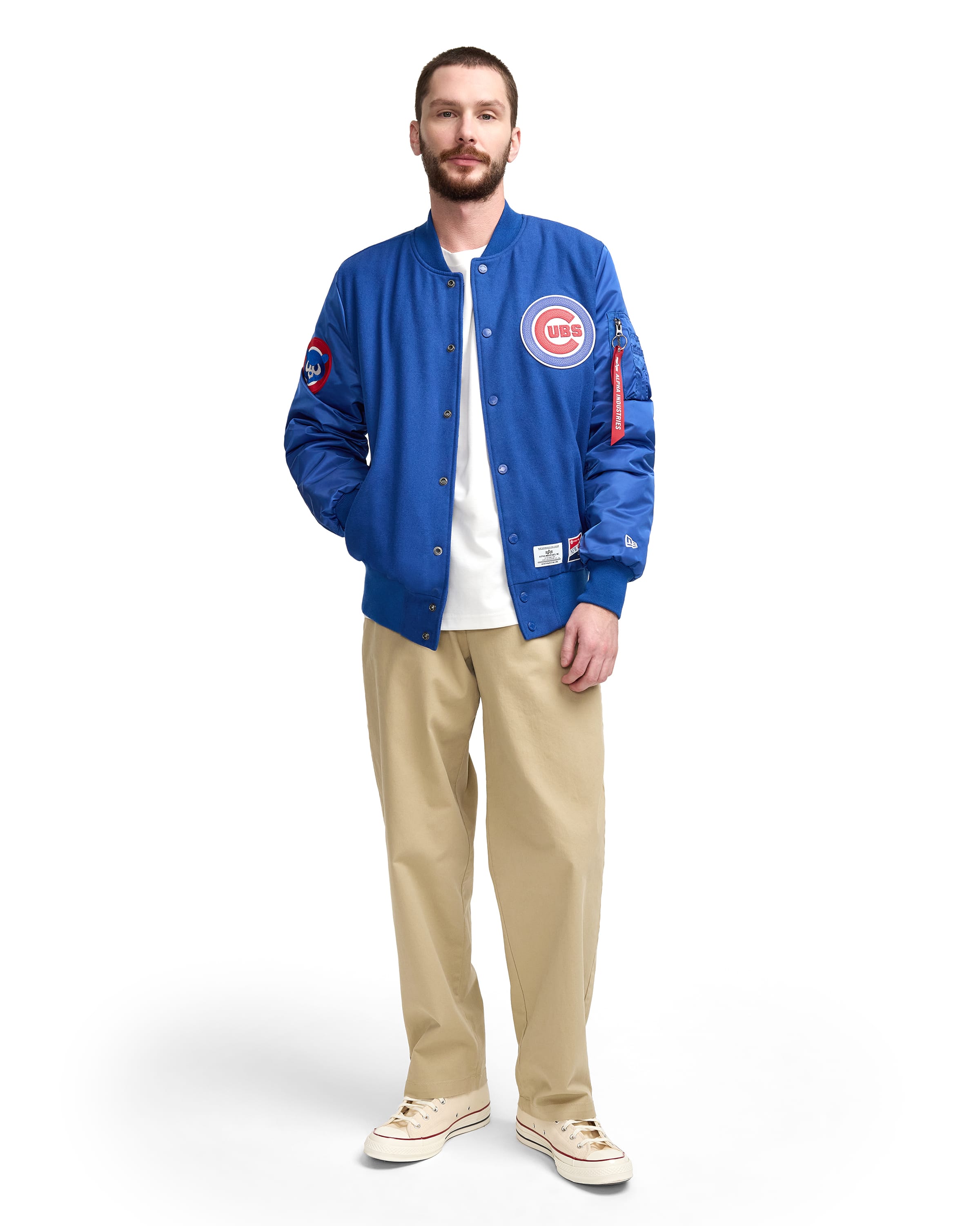 Premium Alpha Industries x Boston Red Sox MA-1 Wool Varsity Jacket