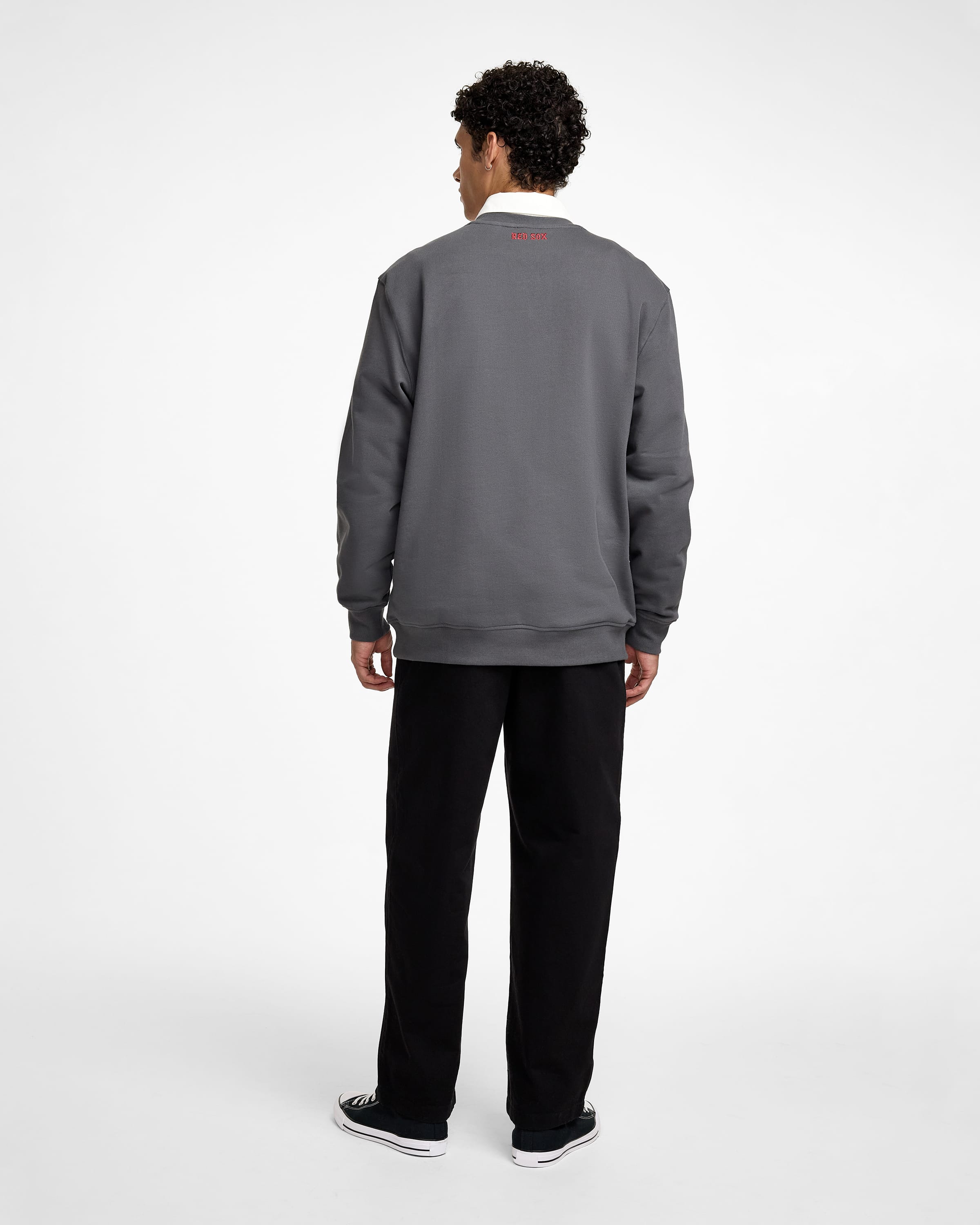 Premium Boston Red Sox Point Logo Dark Shadow Crewneck