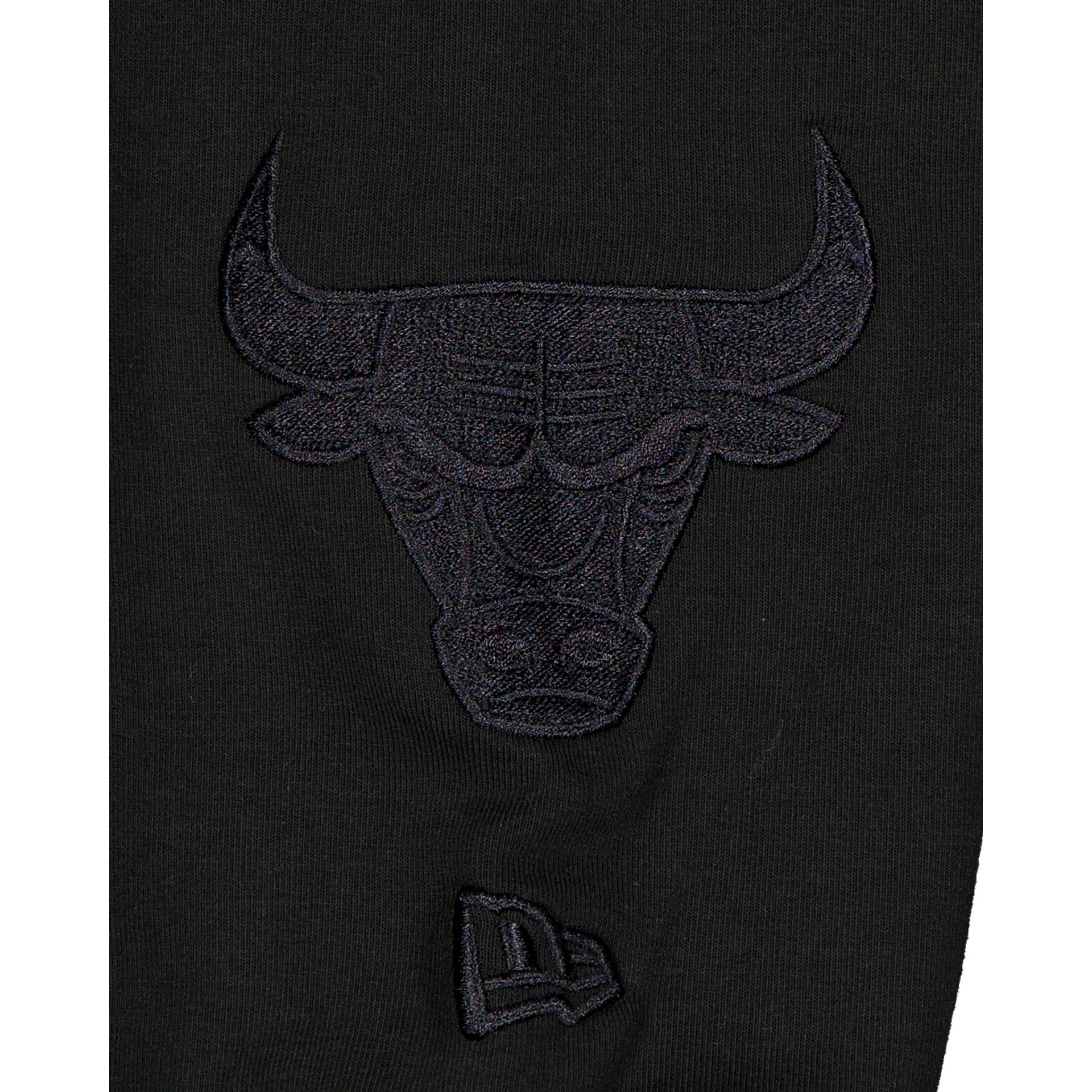 Premium Chicago Bulls Black on Black Logo Select Hoodie